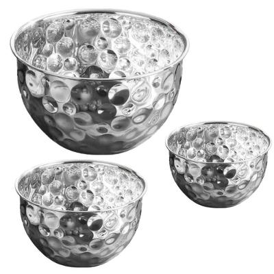 Tigela BSL3881 para Fruta e Salada em Inox Kit 3 Unidades Multiuso para Cozinha Prata Braslu