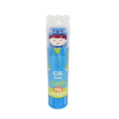 Cola Bastão com Glitter Fun Cis Azul 15G Azul Unidade para Trabalhos Escolares Cis