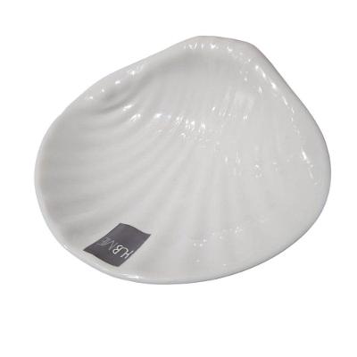 Bowl de Melamina Branco Formato Concha 5X16,5X15CM para Petiscos Material Resistente Cromus