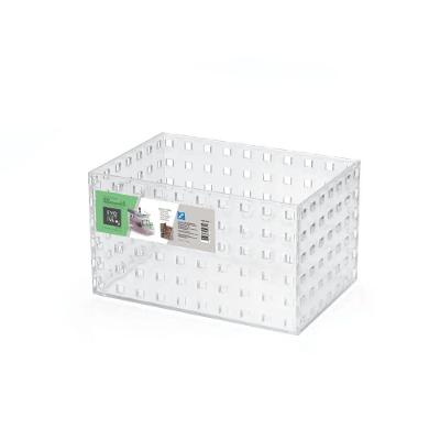 Caixa Organizadora 055009 com Acabamento Quadriculado 5,3L Transparente Arthi