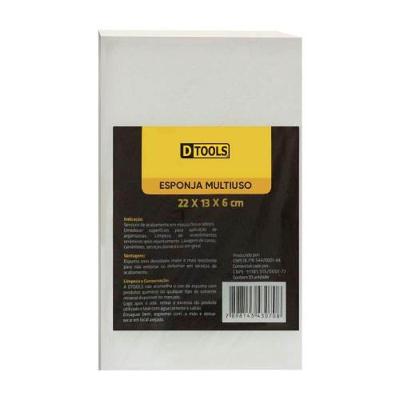 Esponja Multiuso 22x13x6cm para Limpeza em Espuma de Alta Densidade Mais Resistente Cinza Dtools