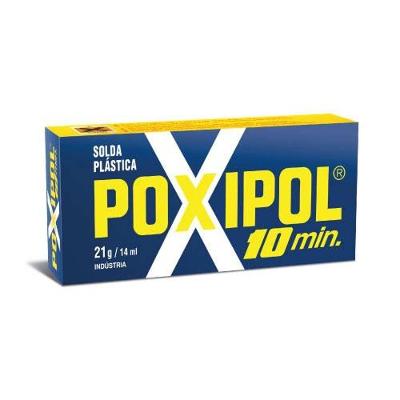 Cola Epóxi Poxipol Cinza 21g para Metal Madeira Porcelana e Mais 1 Unidade