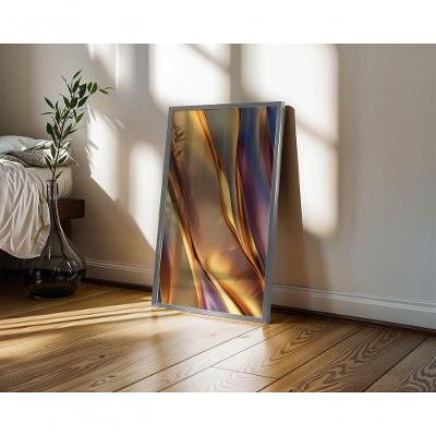 Quadro Decorativo Gold 21 Retangular 50X70 Branco para Decoração de Ambientes