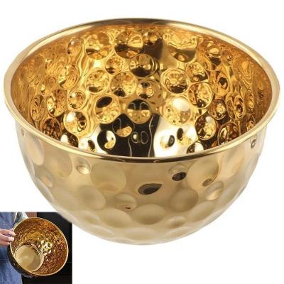 Tigela Bowl para Servir em Inox Multiuso 3 e 5 l para Mesa e Buffet Dourado Compre Desejos