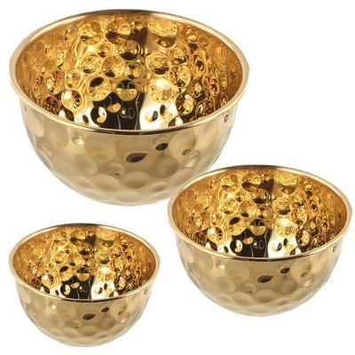 Tigela Kit 3 Unidades BSL3881-3 BSL3881-4 BSL3881-5 para Salada em Inox Multiuso para Cozinha