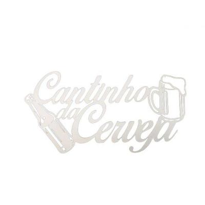 Porta-chaves Decorativo Cantinho da Cerveja em Mdf Branco [F031] Suporta Até 5 Chaves Branco