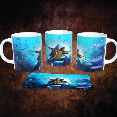Caneca de Porcelana 325ml Decorada Dc Comics Estampa 14 para Café Chá e Outras Bebidas Quentes