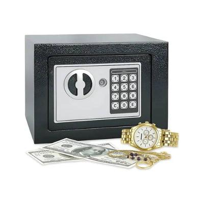 Cofre Digital Eletrônico com Teclado LCD e Senha Programável com Chave de Emergência Preto Startools