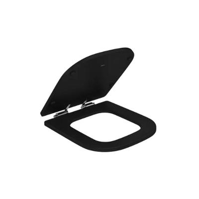 Assento para Vaso Sanitário Piano Oval Poliéster Fechamento Suave Conforto e Segurança Ebano Fosco