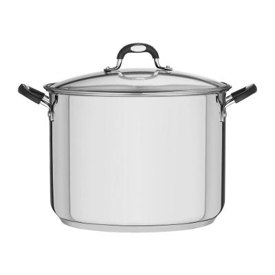 Caldeirão Astro em Aço Inox Inox com Fundo Triplo 30CM 15,2L com Tampa de Vidro Temperado