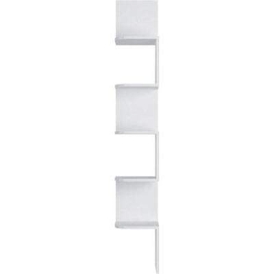 Estante de Canto F002 em MDP Largura 2,5CM Branco para Organizar Ambientes Multivisão
