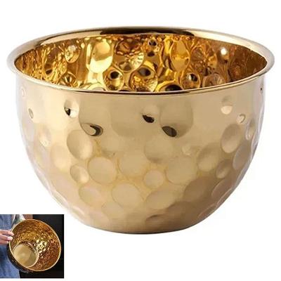 Tigela BSL3881-4 para Mesa em Inox Versátil Multiuso para Cozinha Dourado Ideal Importados