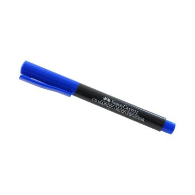 Marcador para Retroprojetor e CD Faber-Castell CD Marker Azul Ponta Porosa Traço Médio 1.0MM 1
