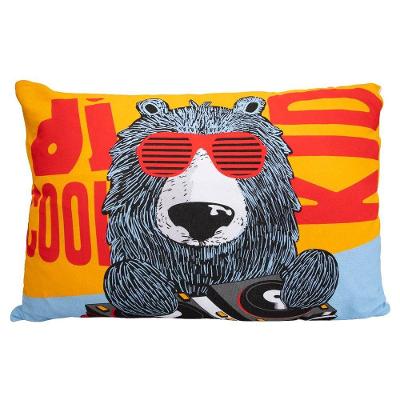 Fronha Dj Urso Malha 100% Algodão 48CM X 68CM 1 Peça Branco Portallar