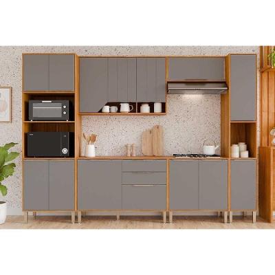 Cozinha Completa Celeste C6P136 11 Portas 2 Gavetas MDF Amadeirado