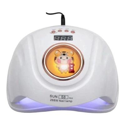 Cabine de Unha Sun S8 Profissional 268W Led UV 57 Leds para Esmalte Gel Branca OEM