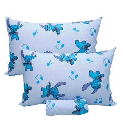 Jogo de Cama Disney Stitch Song Casal 70% Algodão e 30% Poliéster Malha Azul