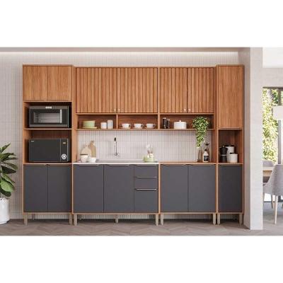 Cozinha Divina 13 Portas 2 Gavetas Titânio