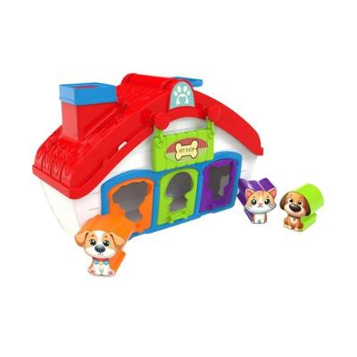 Brinquedo Infantil Casinha de Cachorro Didático com Peças de Encaixe Sensoriais Rosa Yeet