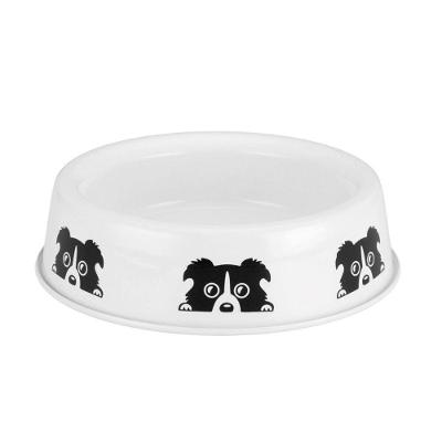 Comedouro para Pets Redar 0934 Médio e Grande Porte Alumínio Branco e Preto 2L 1 Unidade
