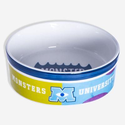 Comedouro para Pets Zonacriativa Zc Pets Tamanho g Monstros Sa Disney para Gatos e Cachorros