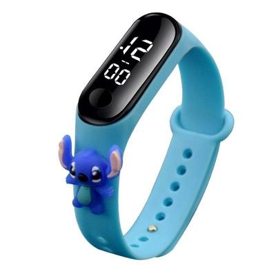 Relógio Infantil Menino Spiderman Pikachu Digital Esportivo Pulseira Silicone à Prova D’água LED