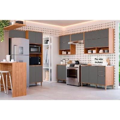 Cozinha Esplêndida 1 Porta 2 Gavetas Titânio
