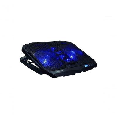 Base para Notebook NBC-100BK com 4 Coolers LED Azul e Ajuste de Altura Preto C3tech