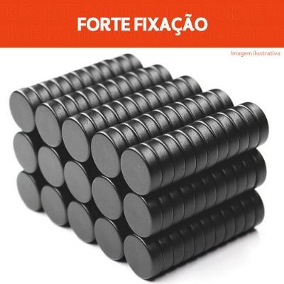 Ímã Redondo Imã Kit C 100 Diversos Tamanhos Mazzal 18mm Preto com 100 Unidades OEM