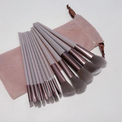Conjunto de Pincéis de Maquiagem 13 Unidades para Olhos Lábios Sobrancelhas Pó Sombra Base e Blush