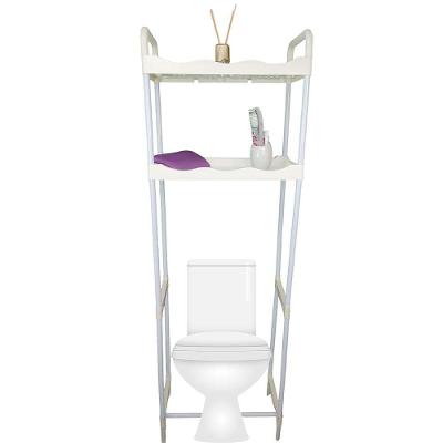 Rack Estante Banheiro SU-ORG-4 2 Prateleiras Ferro 51cm Branco para Vaso Sanitario