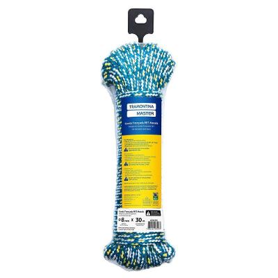 Corda Trançada Pet Meada 8 mm X 30 m para Uso Doméstico e Agronegócio Azul Tramontina