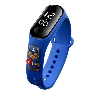Relógio Infantil Menino Spiderman Digital LED Pulseira Silicone Resistente à Água OEM