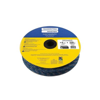 Corda Trançada Pet 4 mm para Amarrações de Cargas Resistente Preta Tramontina