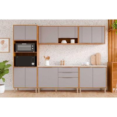 Cozinha Completa Áurea 12 Portas 2 Gavetas MDF com Tampo