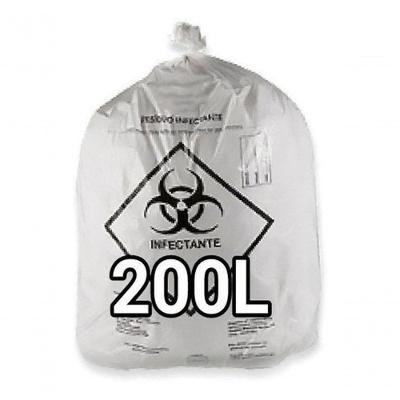 Sacos de Lixo Infectante Hospitalar 200L com 100 Unidades para Descarte de Resíduos Higipack