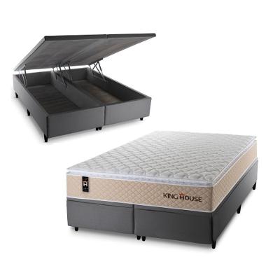 Cama Box Baú Alford C/ Molas Ensacadas 158x198 King House