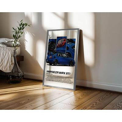 Quadro Decorativo Impreza Wrx Sti Urbano Retangular 50x70CM Preto