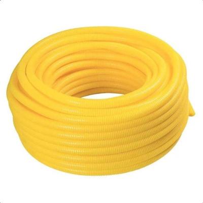 Conduíte Corrugado Conduite Corrugado Amarelo de 3-4 25MM Rolo 50M Leve e Reforçado Higipack