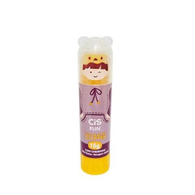 Cola Bastão com Glitter Fun CIS 15G Amarelo para Trabalhos Escolares Cis