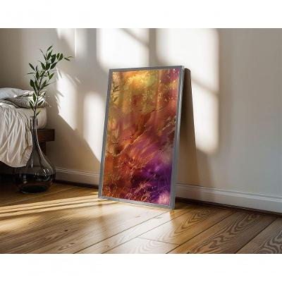 Quadro Decorativo Gold 30 Retangular 50X70 Branco para Moldura Caixa em Ambiente Interno