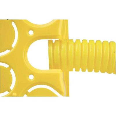 Caixa Energia Embutir Drywall 4x4 com Saídas 1-2 e 3-4 Amarelo Tramontina