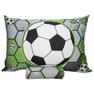 Jogo de Cama Joy Soccer Solteiro 70% Algodão e 30% Poliéster Malha Mista Verde