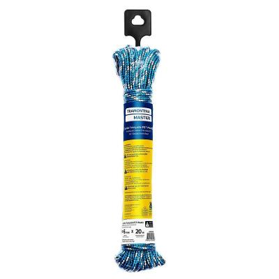 Corda Trançada Pet Meada 6 mm X 20 m para Construção Civil Camping Náutica Preto Tramontina