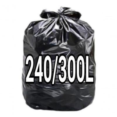 Saco para Lixo Super Reforçado 240 300 Litros 115x120cm Preto Brilhoso Pacote 50 Unidades Higipack