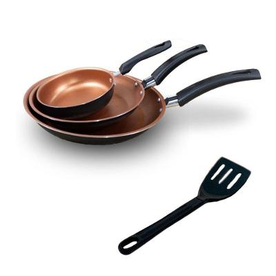Conjunto de Frigideira 3 Peças Teflon Global Alumínio 18 cm 22 cm 14 cm Cobre OEM