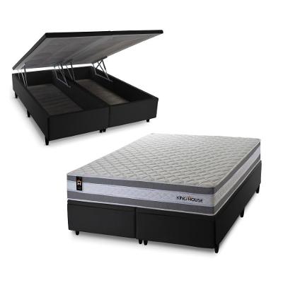 Cama Box Baú Alpine C/ Molas Ensacadas 193x203 King House