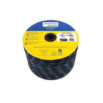 Corda Trançada Pet 10 mm para Amarrações de Cargas Resistente Preto Tramontina