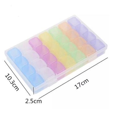 Estojo Organizador 28 Divisorias Colorido Strass Predrarias Unhas com Potinhos