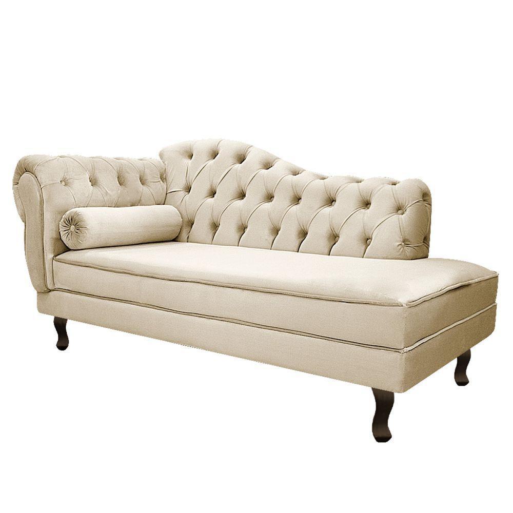 Kit Diva Recamier Diana 185Cm Lado Direito E 02 Poltronas Julia Corano - Doce Sonho Móveis Bege - 3